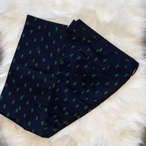Blue and Green Slim Cropped Pants